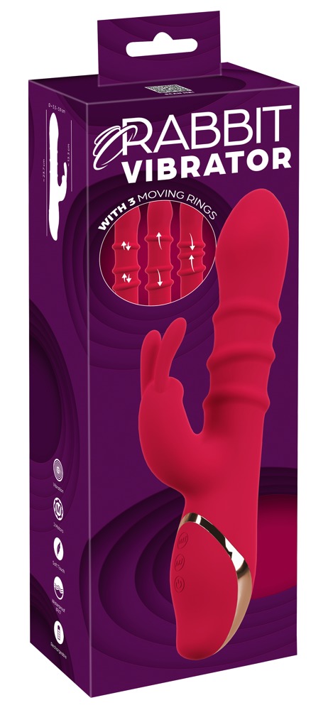 Vibrator Rabbit cu 3 Inele Mobile – Stimulare Duală și Reîncărcabil