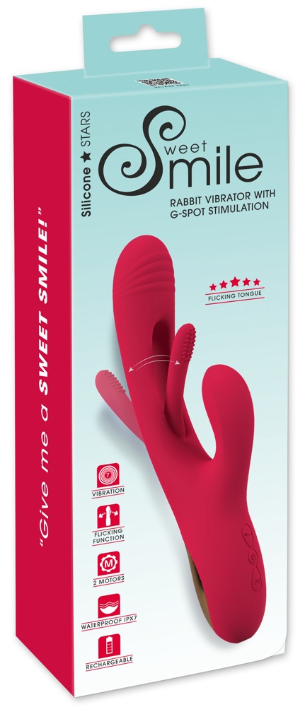 Sweet Smile Rabbit Flicking – Vibrator Rabbit cu Stimulare G-Spot și Funcție Flicking