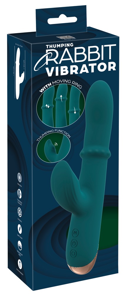 You2Toys Thumping Vibrator Rabbit cu inel mobil pulsații și 3 motoare