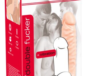 Realistixxx Double Fucker Cockring cu Dildo Dublu și Vibrator