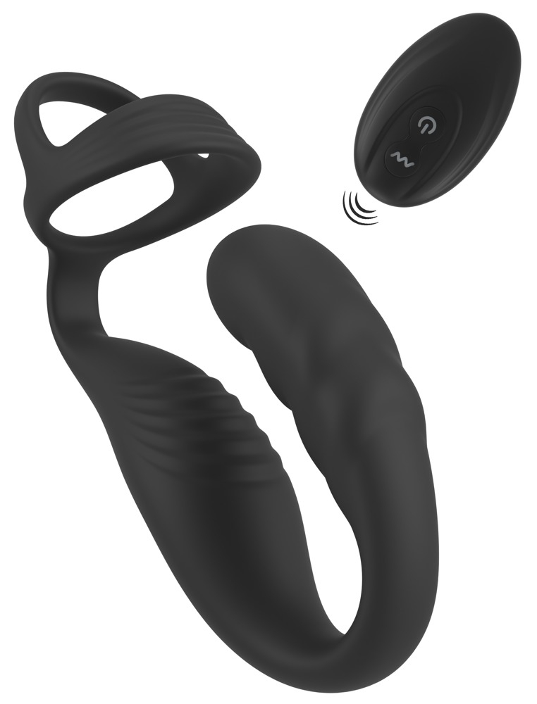 Inel pentru Penis Rebel cu Plug de Prostată RC – 2 Motoare, Telecomandă și Vibrații - imagine 2