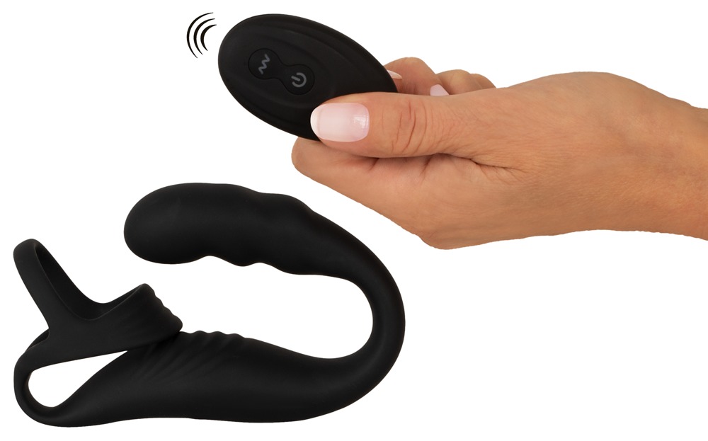 Inel pentru Penis Rebel cu Plug de Prostată RC – 2 Motoare, Telecomandă și Vibrații - imagine 8