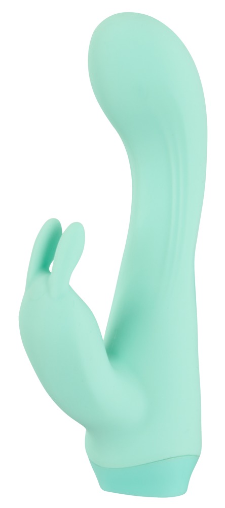 Cuties Mini Vibrator Rabbit Verde Gen. 4 – Stimulare Duală, Flexibil și Reîncărcabil - imagine 4