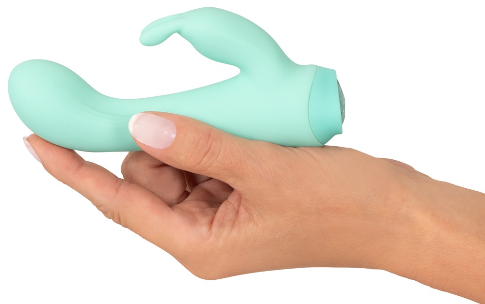 Cuties Mini Vibrator Rabbit Verde Gen. 4 – Stimulare Duală, Flexibil și Reîncărcabil - imagine 7