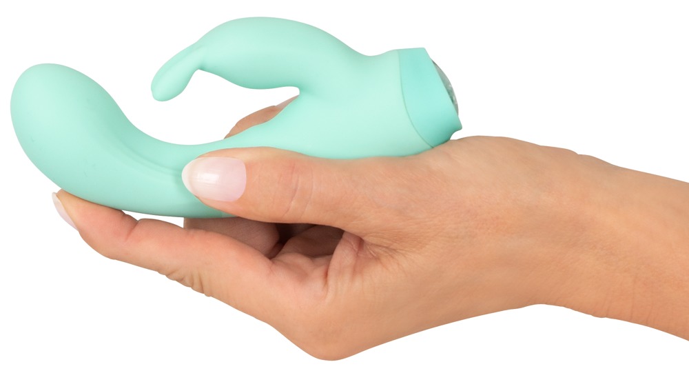 Cuties Mini Vibrator Rabbit Verde Gen. 4 – Stimulare Duală, Flexibil și Reîncărcabil - imagine 8