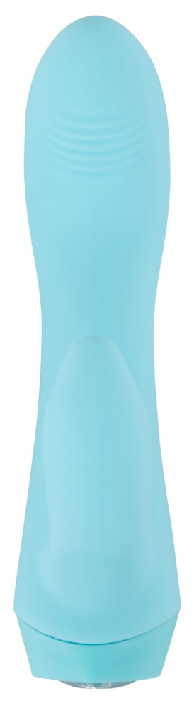 Cuties Mini Vibrator Rabbit Albastru Gen. 4 – Stimulare Duală, Flexibil și Reîncărcabil - imagine 3
