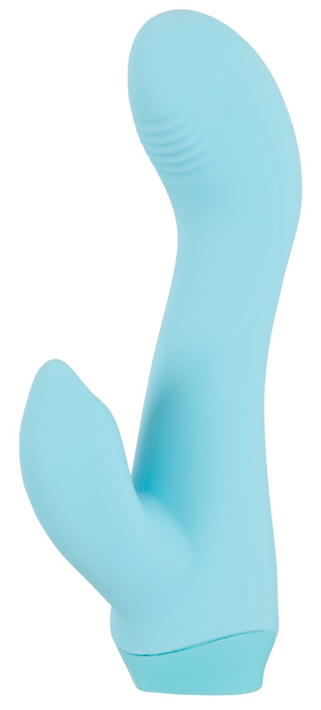 Cuties Mini Vibrator Rabbit Albastru Gen. 4 – Stimulare Duală, Flexibil și Reîncărcabil - imagine 4