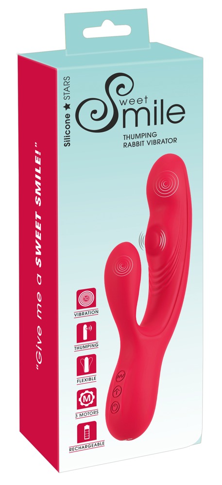 Vibrator Rabbit Thumping Sweet Smile – Stimulare Duală, Reîncărcabil