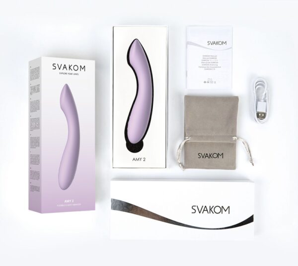 Amy 2 Vibrator SVAKOM pentru G-Spot și Clitoris cu 5 Moduri - imagine 15