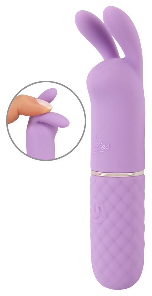 Cuties Rabbit Vibe Mov Gen. 5 – Mini Vibrator cu Urechi Flexibile - imagine 2