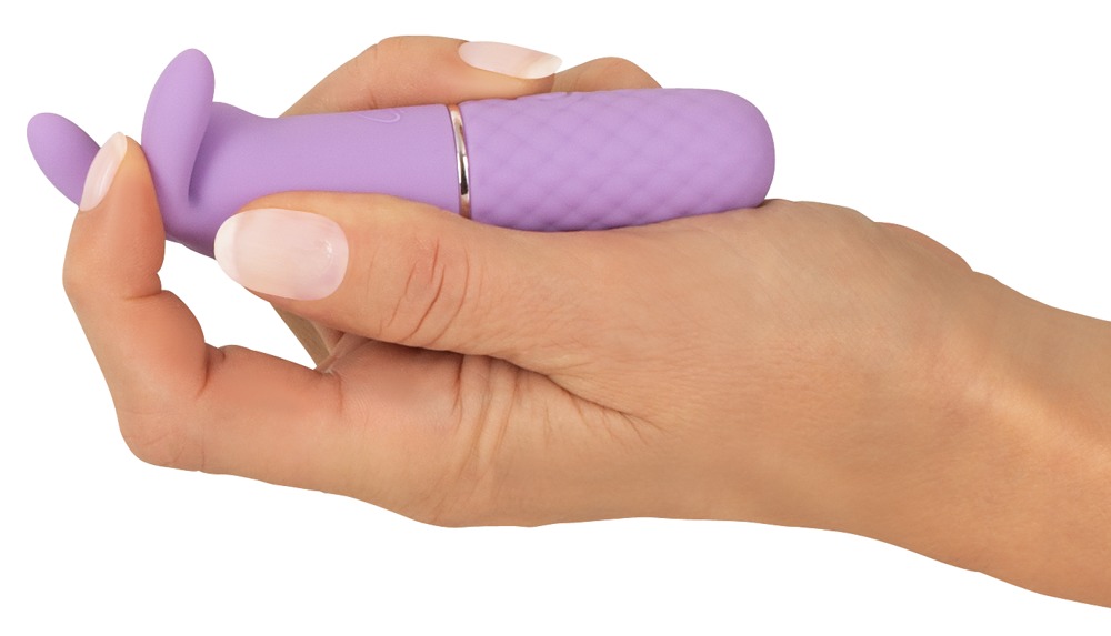 Cuties Rabbit Vibe Mov Gen. 5 – Mini Vibrator cu Urechi Flexibile - imagine 7