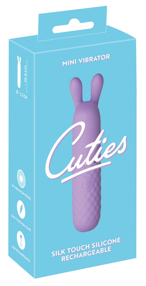 Cuties Rabbit Vibe Mov Gen. 5 – Mini Vibrator cu Urechi Flexibile