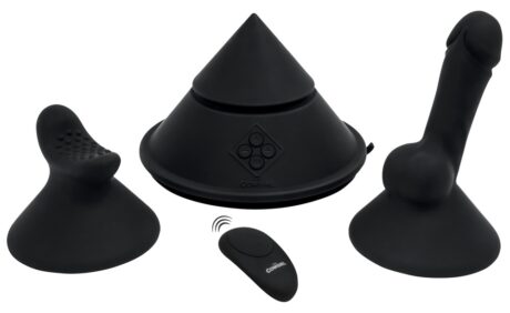The Cowgirl Cone Mașină sexuală cu vibrații 2 accesorii telecomandă și control prin aplicație