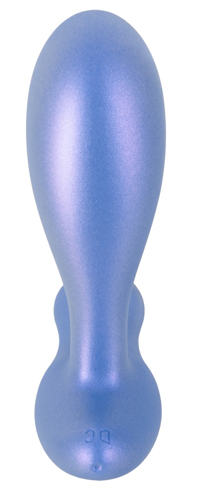 Sweet Smile Flexible Butt Plug Vibrator cu 2 Motoare pentru Prostată și Perineu, Metallic - imagine 5