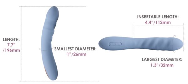 SVAKOM Ava Neo Vibrator cu Thrust și Control prin Aplicație, Cornflower Albastru - imagine 6