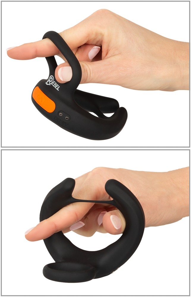 Rebel RC Scrotum Stimulator Cockring cu Vibrații și Telecomandă - imagine 6
