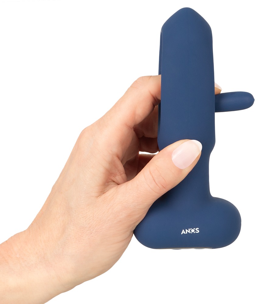 ANOS Flickering Tongue Butt Plug Anal cu Vibrații și Telecomandă - imagine 8