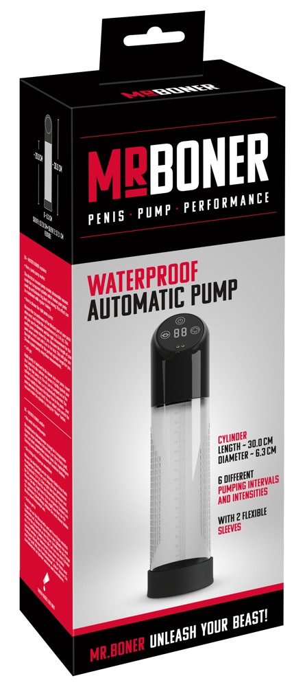 Mr.Boner Water Pompă Automată pentru Penis cu Vacuum și 6 Moduri