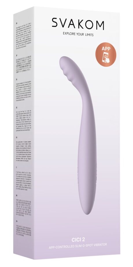 SVAKOM Cici 2 Pastel Lilac Vibrator pentru punctul G cu încălzire și control prin aplicație