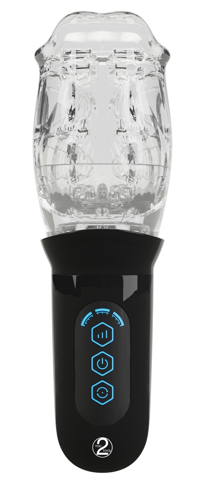Rotating Mast Masturbator Transparent cu Rotație și 3 Viteze - imagine 3
