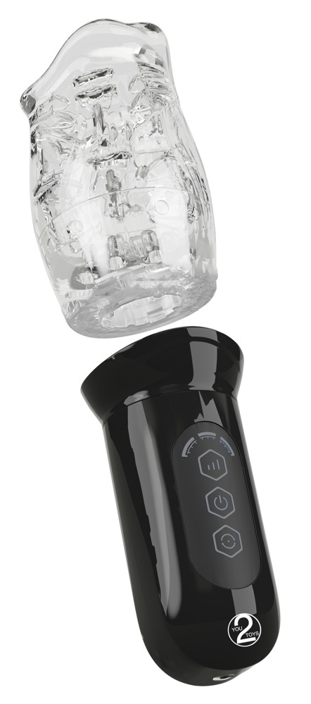 Rotating Mast Masturbator Transparent cu Rotație și 3 Viteze - imagine 5