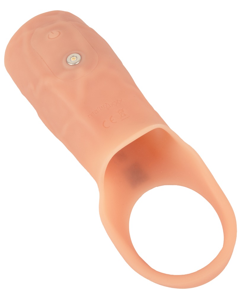 Realistixxx RealSleeve Open Manșon pentru Penis cu Vibrații și Inel Elastic - imagine 2