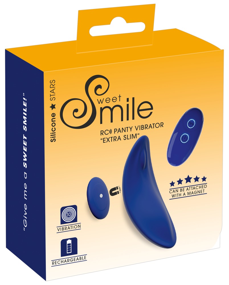 Sweet Smile RC Chilot Vibrator Slim cu Magnet și Telecomandă