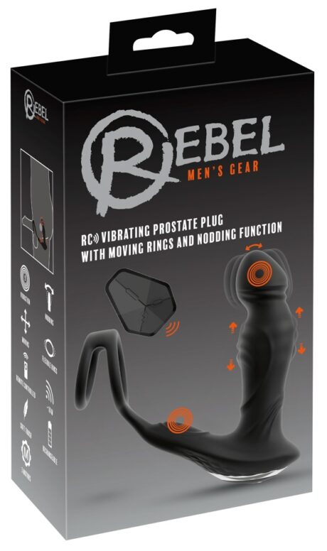 Dop Anal Vibrator pentru Prostată Rebel cu Mișcare și Telecomandă