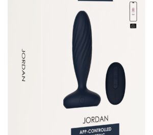 SVAKOM Jordan Vibrator Anal cu Mișcare, Vibrații, Aplicație și Telecomandă, Albastru