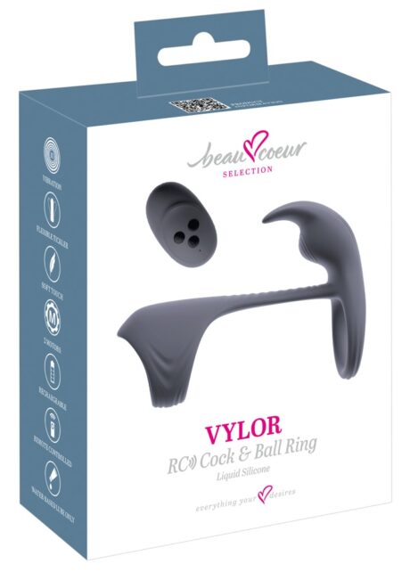 Beau Coeur Vylor RC Cock & Ball Inel Penian cu Vibrații și Telecomandă