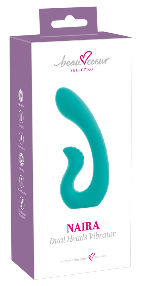 Beau Coeur Naira Dublu Vibrator cu 2 Motoare și 20 Moduri