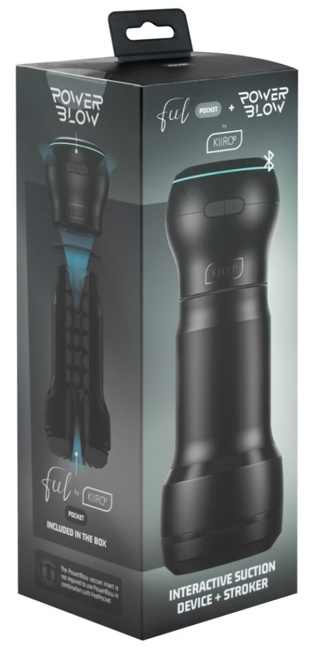 Masturbator Interactiv Kiiroo PocketBlow Combo cu Funcție de Sucțiune