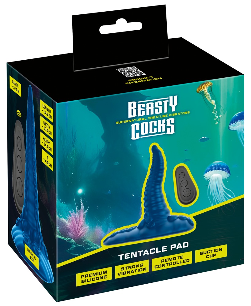 Beasty Cocks Tentacle Pad Vibrator cu Ventuză și Telecomandă