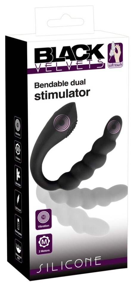 Stimulator Dublu Flexibil Black Velvets Bendable Dual Stimulator