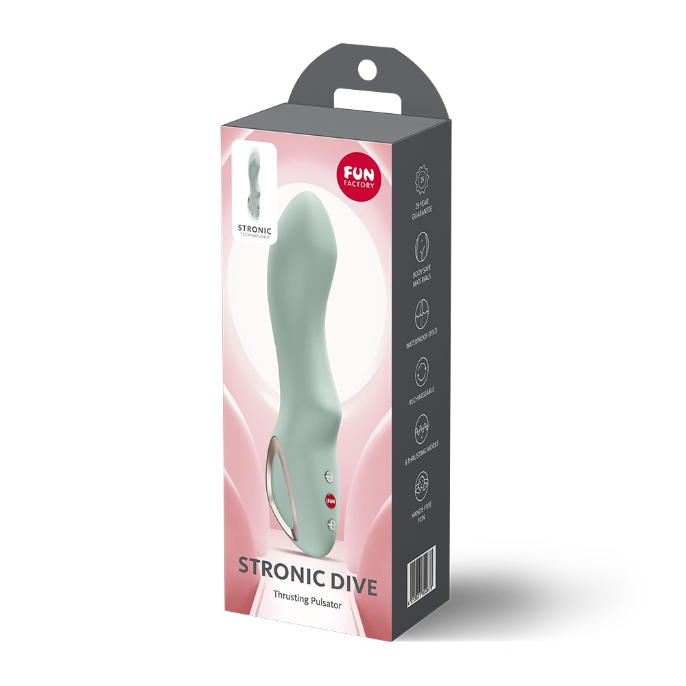 Fun Factory Stronic Dive Light Verde Vibrator cu Mișcare Automată și 8 Moduri