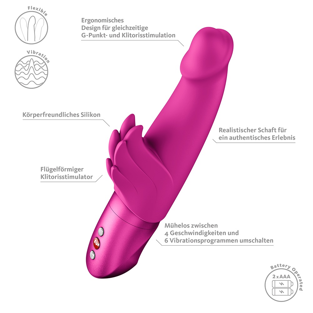 Wicked Angel Magenta Vibrator Rabbit cu Vibrații și 4 Viteze - imagine 7