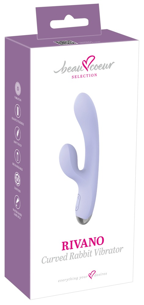 Beau Coeur Rivano Curved Rabbit Vibrator cu 2 Motoare și 10 Moduri de Vibrație