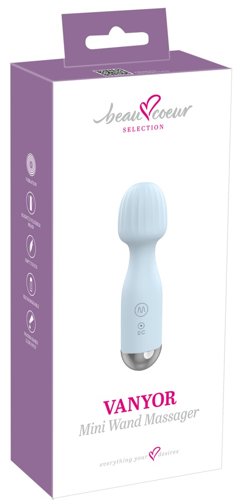Beau Cœur Vanyor Mini Wand Massager cu 10 Moduri de Vibrații