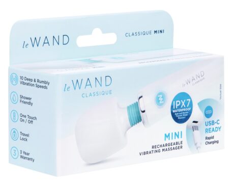 Classique Mini Wand Massager Vibrator pentru Masaj cu 10 Moduri și USB-C
