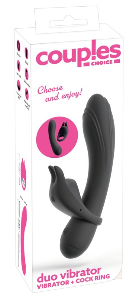 Vibrator 3 în 1 Couples Choice Duo cu Inel Vibrator Detașabil