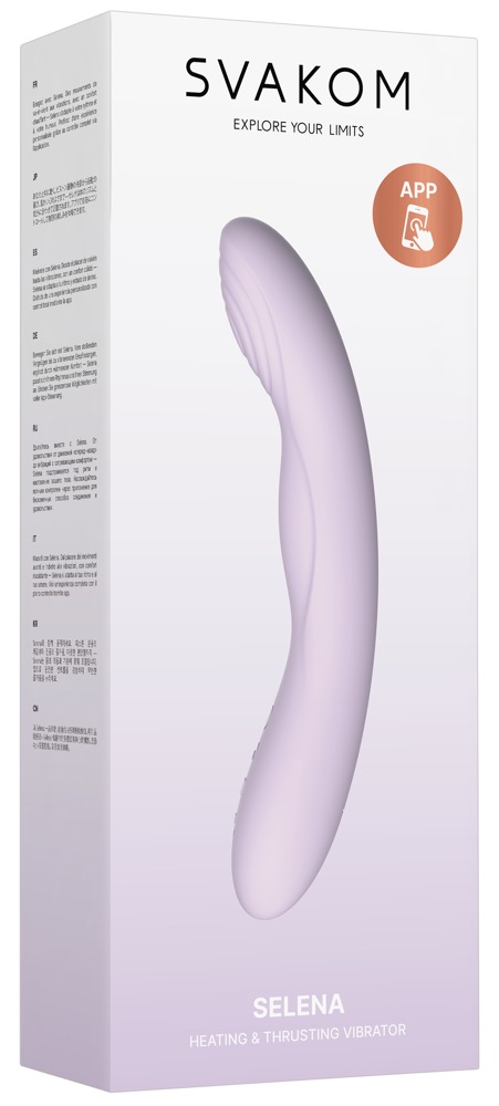 SVAKOM Selena Vibrator cu Încălzire și Thrusting, 5 Moduri, Lila Pastel