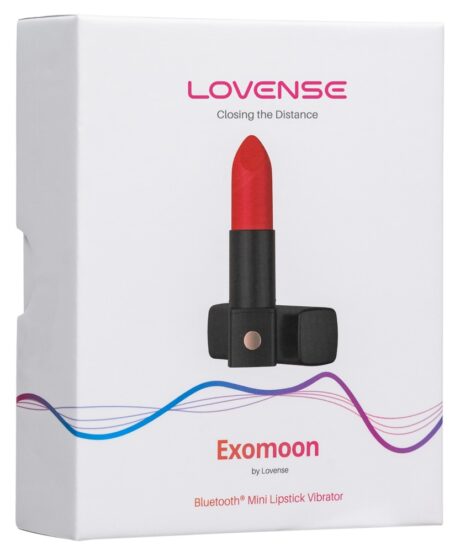 Mini vibrator Exomoon tip ruj cu control prin aplicație