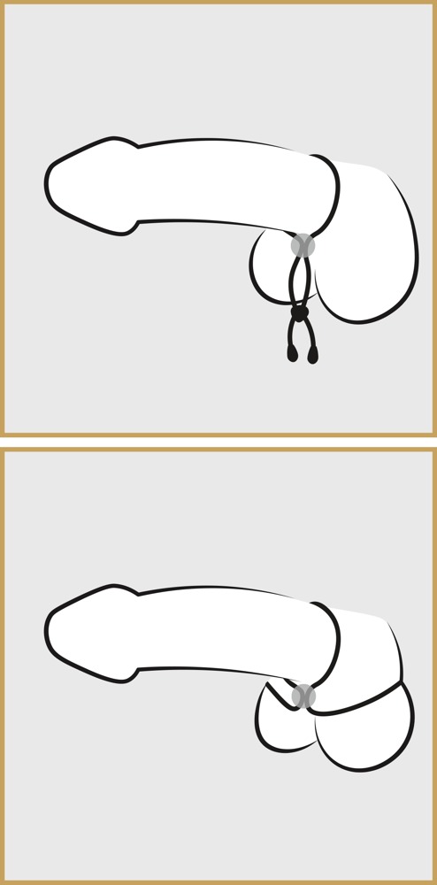 BK Cock & Ball Loop Inel Reglabil pentru Penis și Testicule - imagine 5