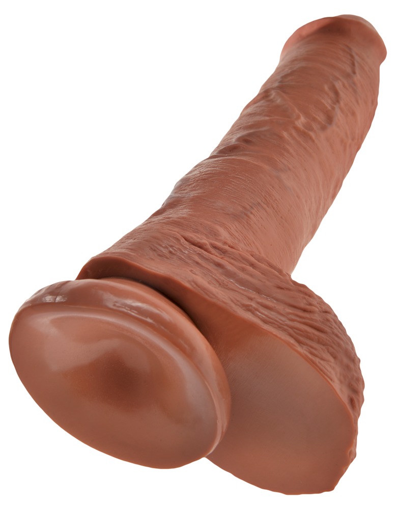 King Cock 10 Inch Balls Negru Dildo Realist cu Testicule și Ventuză - imagine 15