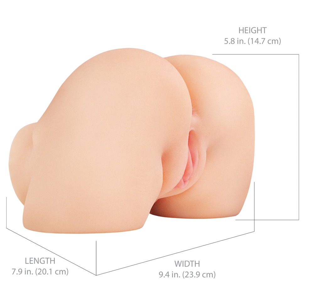 PDXE Shake That Ass Masturbator cu Vibrații și Două Tuneluri - imagine 6