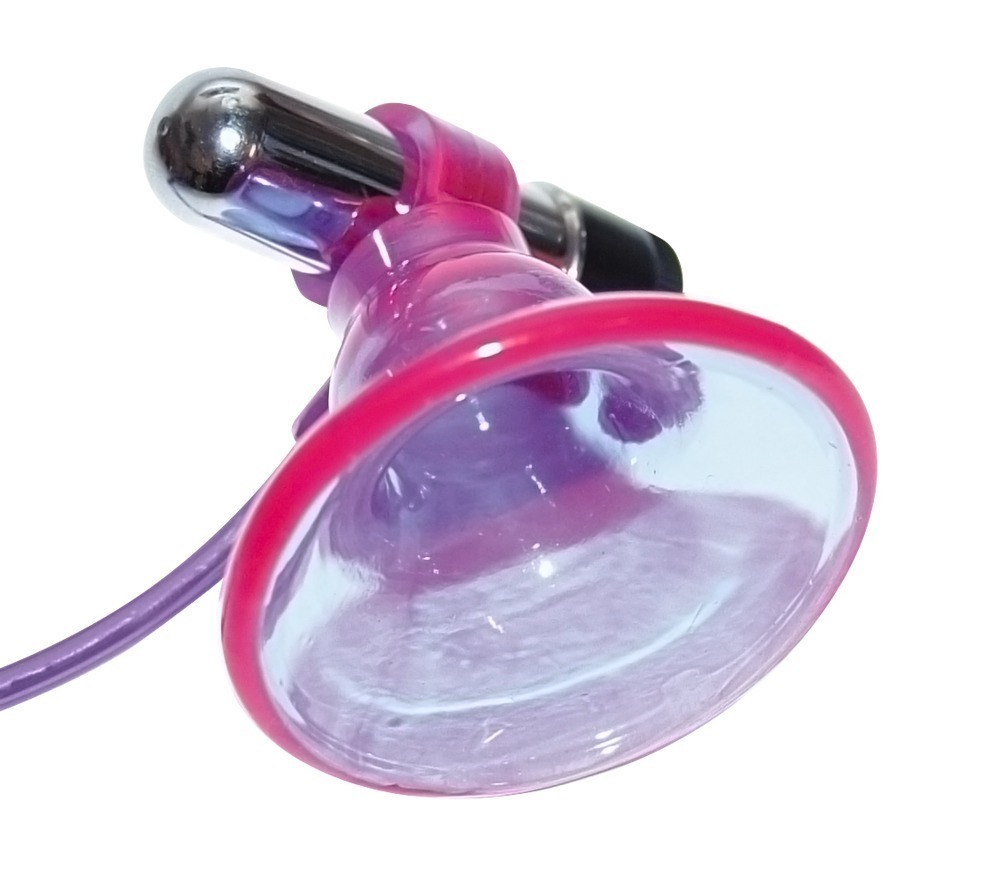 Nipple Sucker Ultraviolet Set 2 Piese cu Vibrații și Pompă Manuală - imagine 4