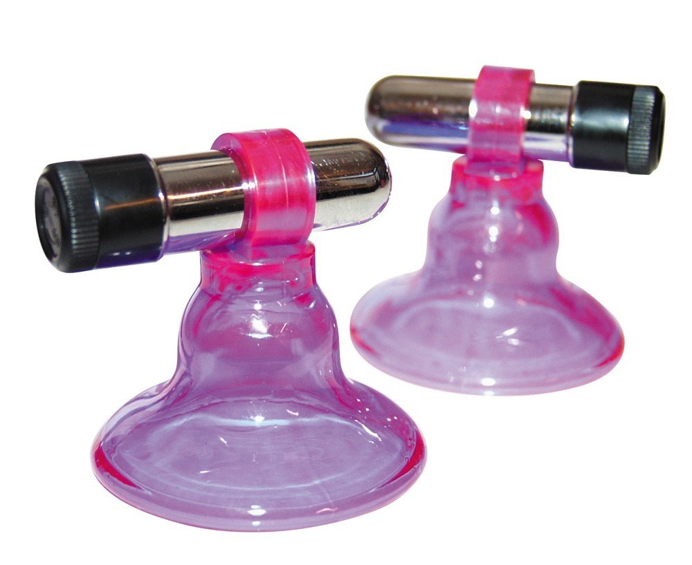 Nipple Sucker Ultraviolet Set 2 Piese cu Vibrații și Pompă Manuală - imagine 3