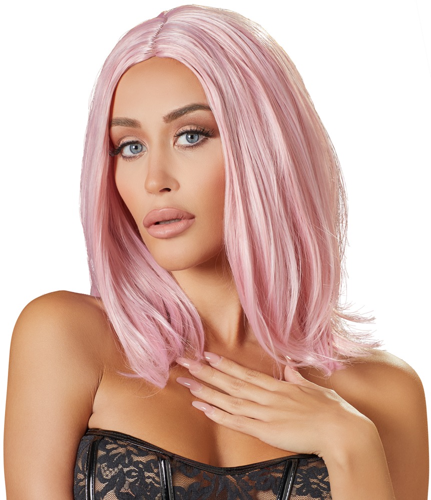 Perucă Bob Roz până la Umeri 30 cm - imagine 2