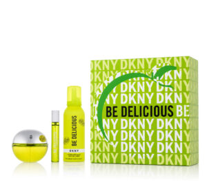 DKNY Donna Karan Be Delicious EApa de parfum 100 ml + Apa de parfum 15 ml + Shower Foam 150 ml (Femei)