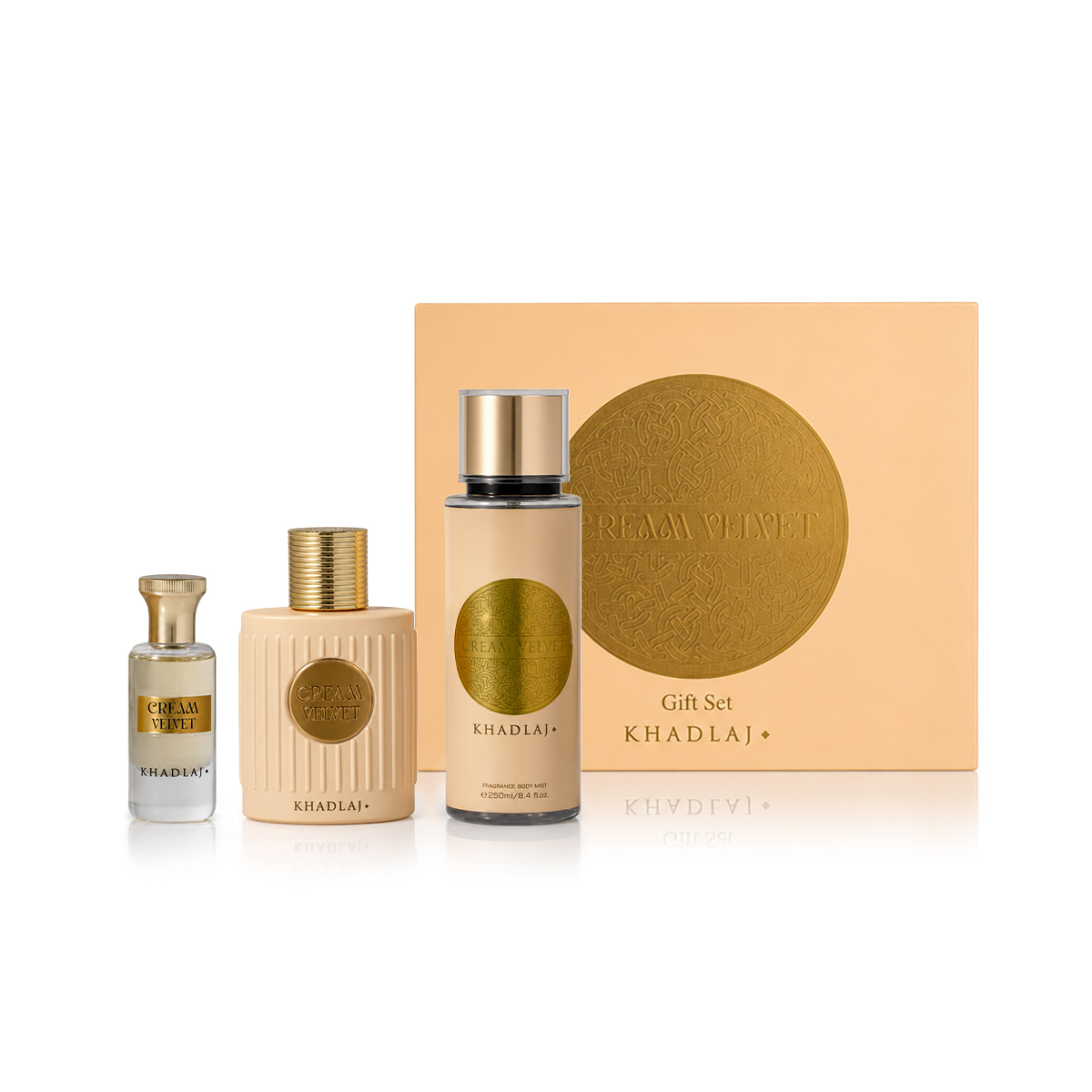 Khadlaj Cream Velvet Gift Set